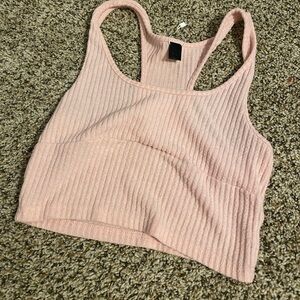 Light pink soft crop top
